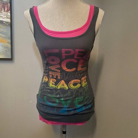 Tops - Fun Layered Cotton Blend Tank Top Set